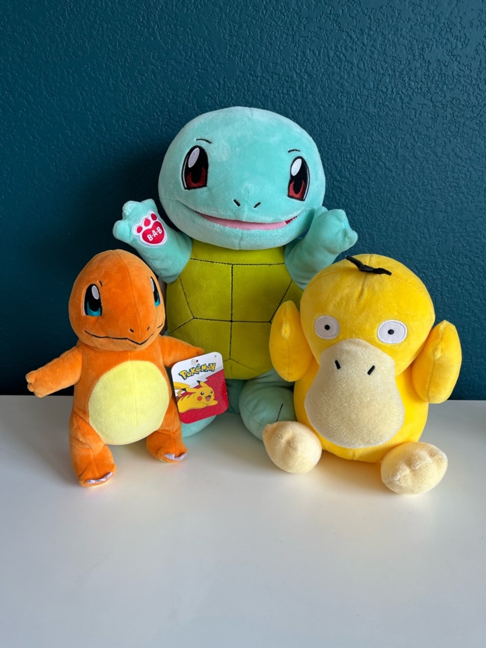 Pokemon Squirtle Build a Bear Psyduck and Charmander Plush Toys